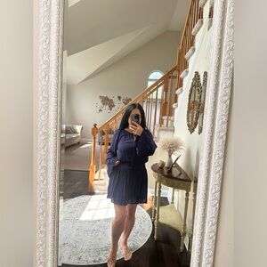 Boho style dress navy blue color size Small